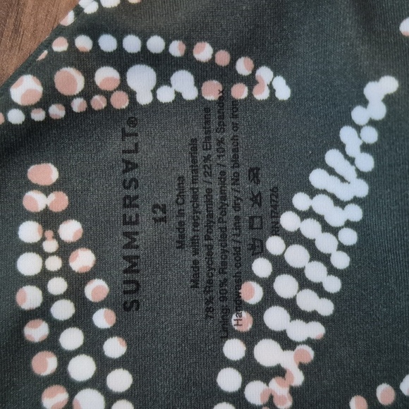 NWOT Summersalt Bow Shoulder Ruched Side Stroke Bathing Suit Swim Suit - Picture 6 of 9